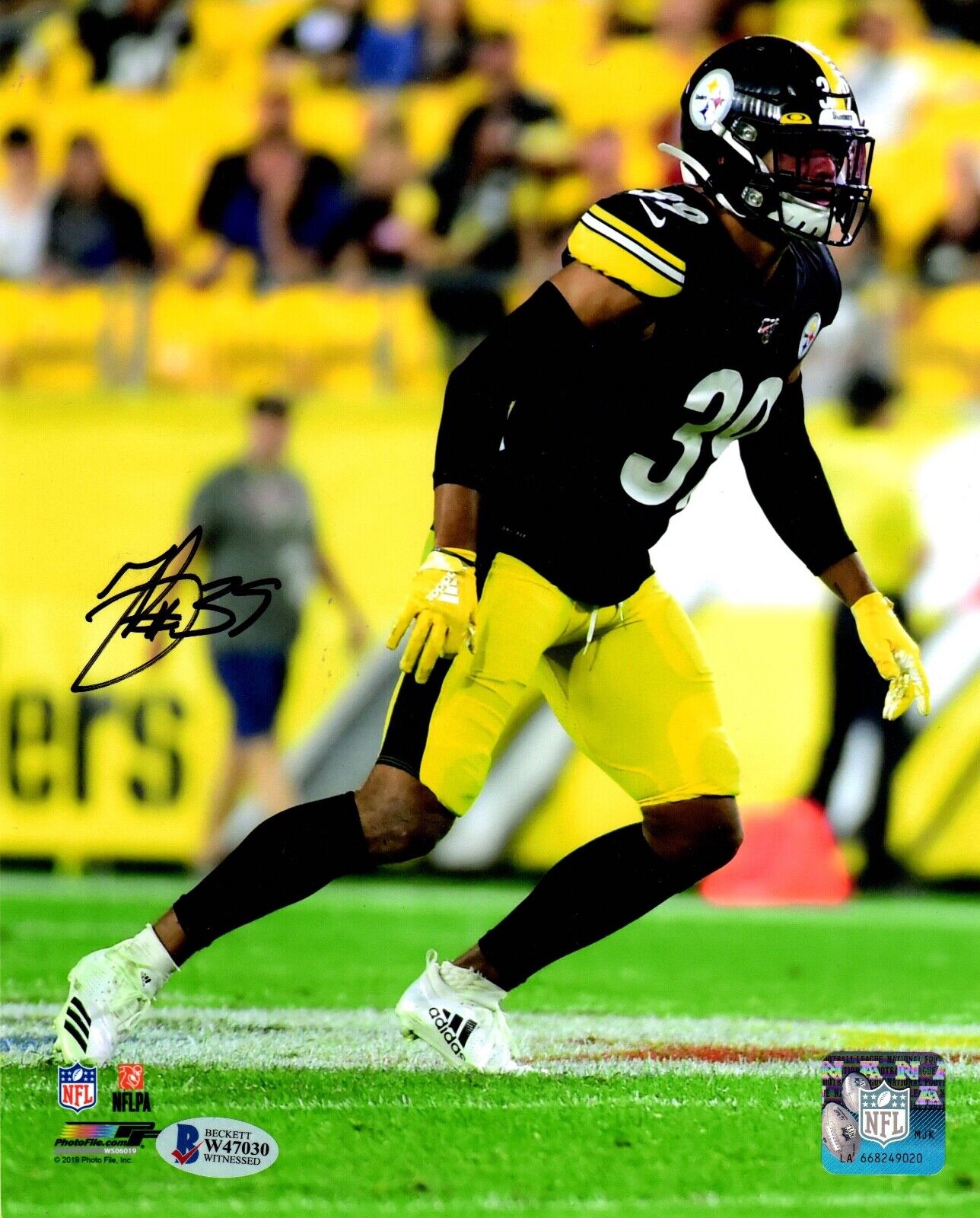 Minkah Fitzpatrick autographed signed 8x10 Photo Poster painting Pittsburgh Steelers Beckett