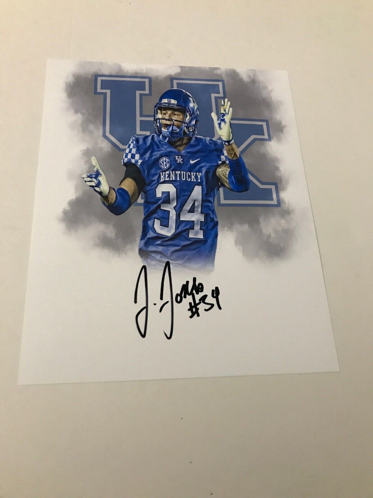 Jordan Jones Kentucky Wildcats signed autographed 8x10 football Photo Poster painting!