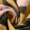 Yellow Pink Flower Autumn Winter Shawl Scarf