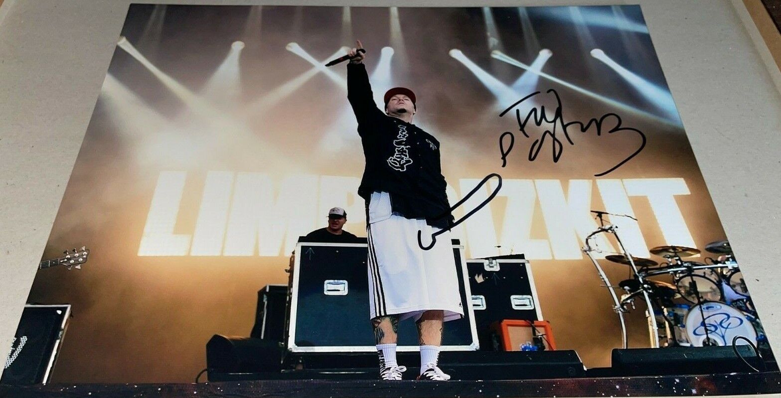 Fred Durst Limp Bizkit Signed 11x14 Photo Poster painting Autographed w/COA Sketch