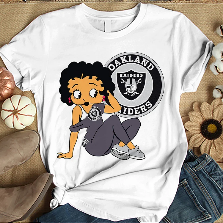 Las Vegas Raiders Women's White Relaxed T-Shirt