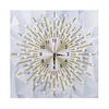 DIY Diamond Painting White Flower Wall Clock Craft Art Decor