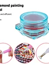 Diamond Painting Kit Glue Clay with Storage Box Point Drill Beads Pen Mud