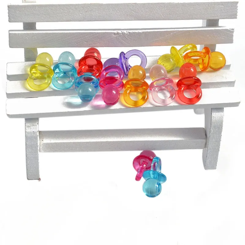 50Pcs Multicolor Mini Pacifiers Baby Shower Party Favors Decor DIY Girl Boy Birthday Festival Party Table Decoration Supplies