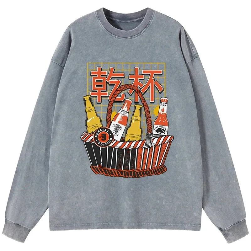 Have A Beer Together Washed Long Sleeve T-shirt artswardrobe