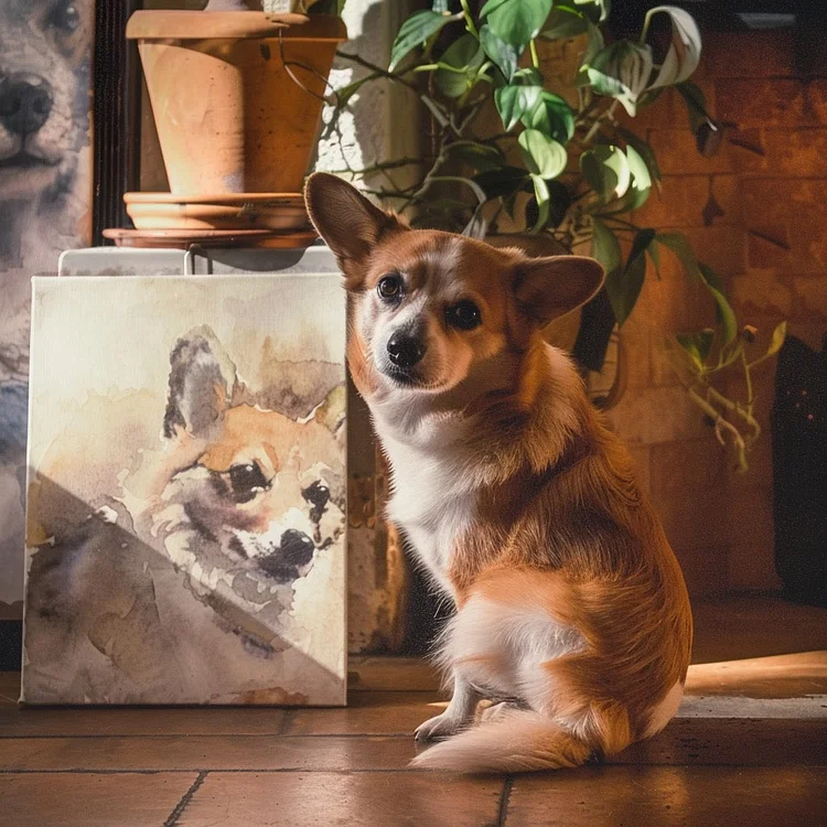 Watercolor Painting Style Canvas