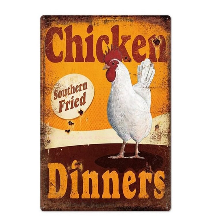 Farm Sign Chicken Zone Eggs - Vintage Tin Signs/Wooden Signs - 7.9x11.8in & 11.8x15.7in