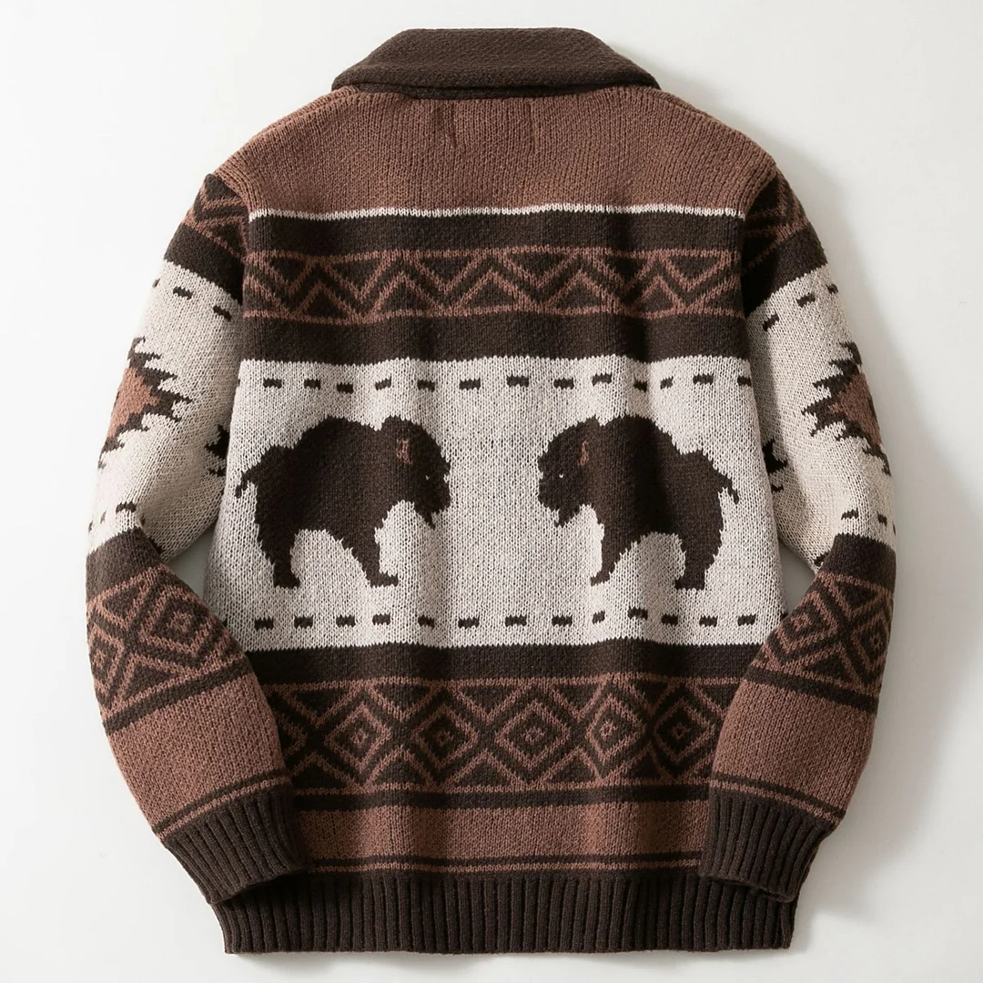 Uveng Uveng Men's Vintage Jack T-Shirt Autumn/Winter Thicker Outdoor Sweater SY0102