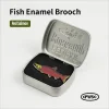 Creative Outdoor Fish Enamel Brooch, Cartoon Metal Badge