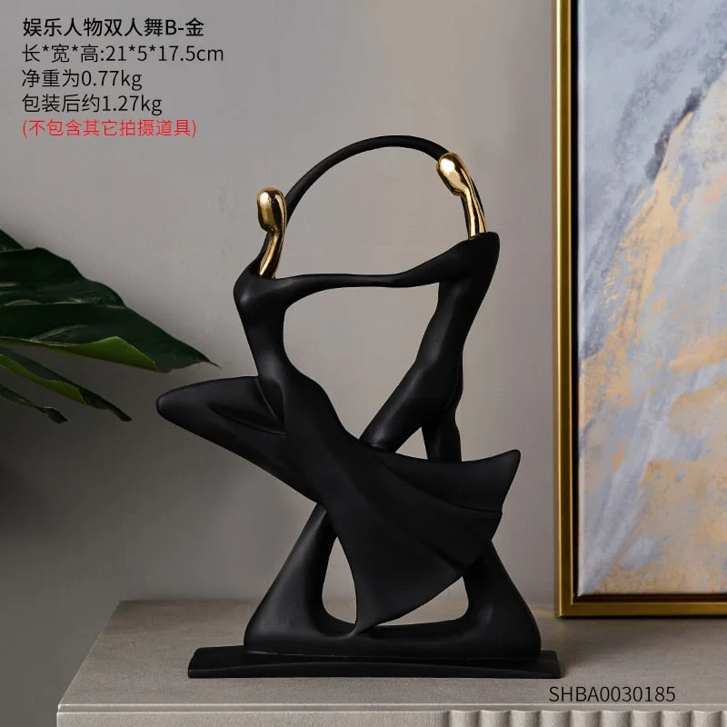 Home Decoration Accessories Modern Band Resin Ornaments Living Room Cabinet Decoration Desk Accessories Christmas Decorations