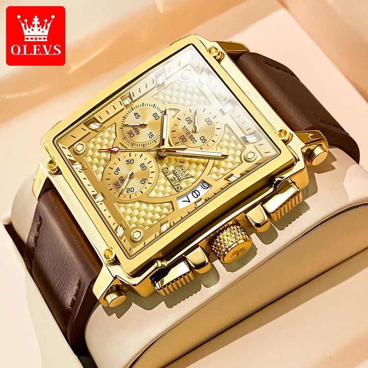 49% OFF【Olevs】Luxury Diamond Crown Business Automatic Mechanical Watch