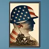 Diamond Painting -DIY Round Drill American Soldiers(40x60cm)
