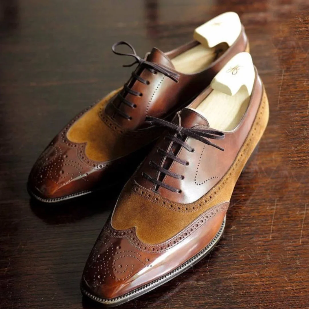 New brogue men's shoes British style business formal leather shoes