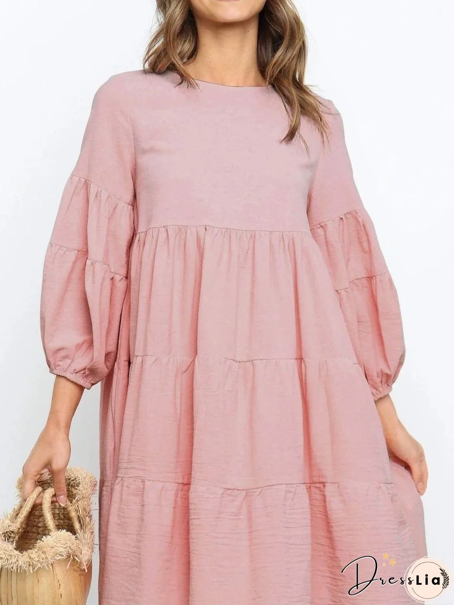 Women's Lantern Sleeve Long Sleeve Dress