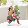 DIY Christmas Bird Santa Diamond Painting Ornaments