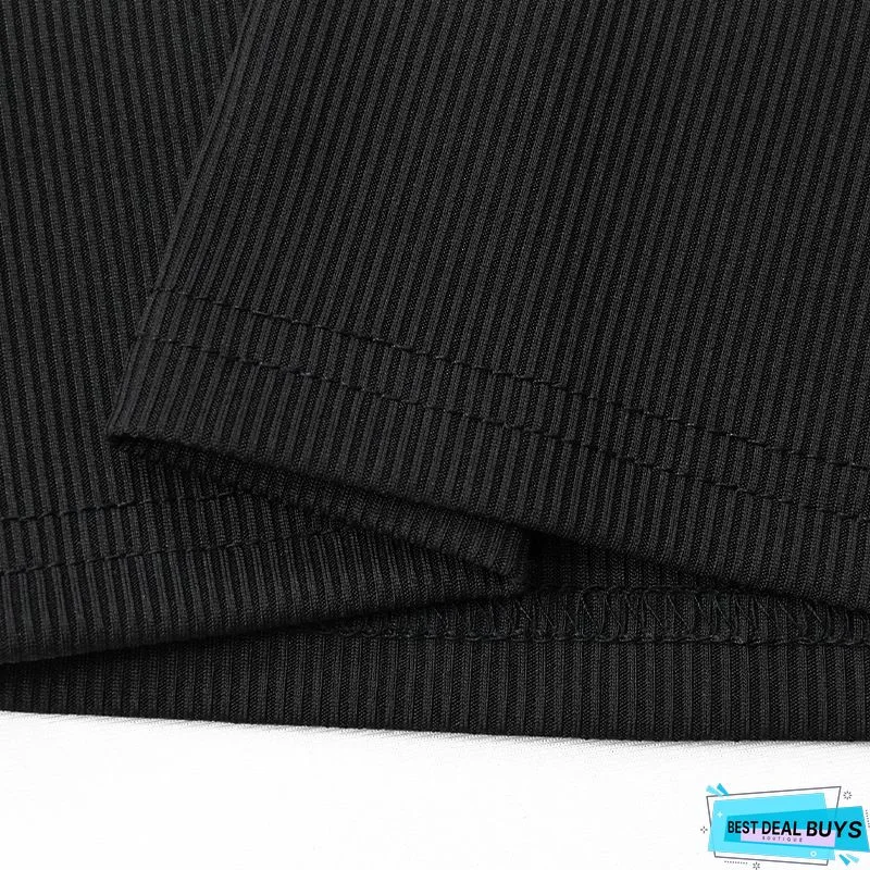 V Neck Button Bodycon Mini Dress