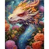 >SALE<Full Embroidery Eco-cotton Thread 11CT Print Flower Dragon Cross Stitch 50x60cm