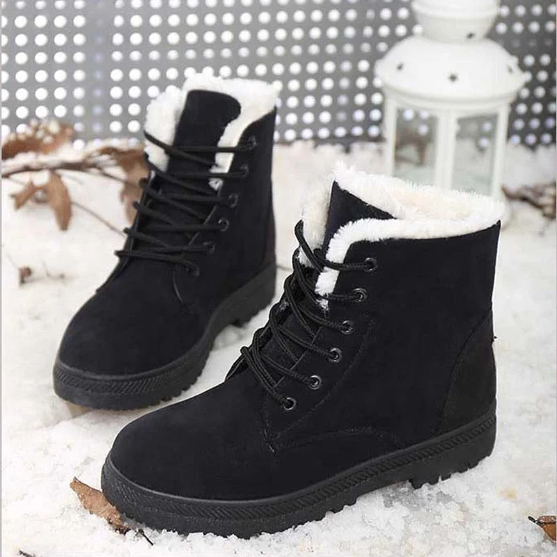 2021 Women Boots Winter Ankle Boots For Women Winter Shoes Female Snow Boots Botas Mujer Warm Plush Shoes Woman Plus Size