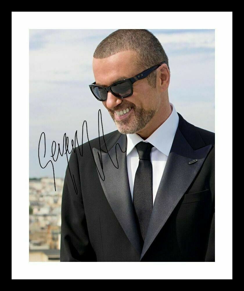 George Michael 8x6 INCH autograph signed Photo Poster painting