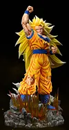 S+ & S- Scale Dragon Fist Super Saiyan 3 Son Goku with LED - Dragon Ball Resin Statue - Du-Studio