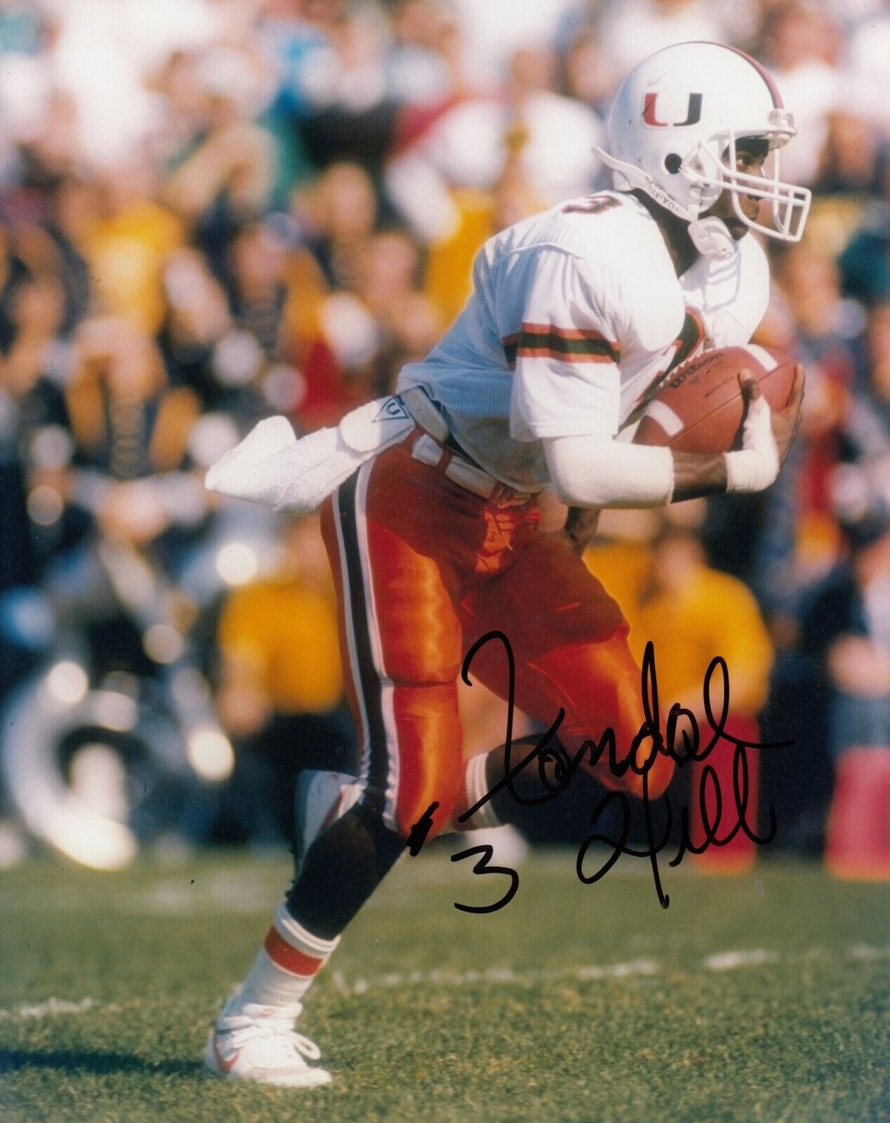 Randall Hill #0 8x10 Signed w/ COA Miami Hurricanes 031719