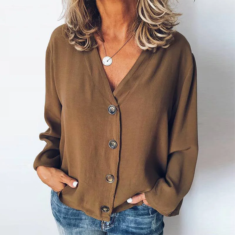 Long sleeve chiffon shirt