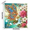 (Pre-Framed)Butterfly Flower-Special Shape Diamond Painting Kit(25x25cm)