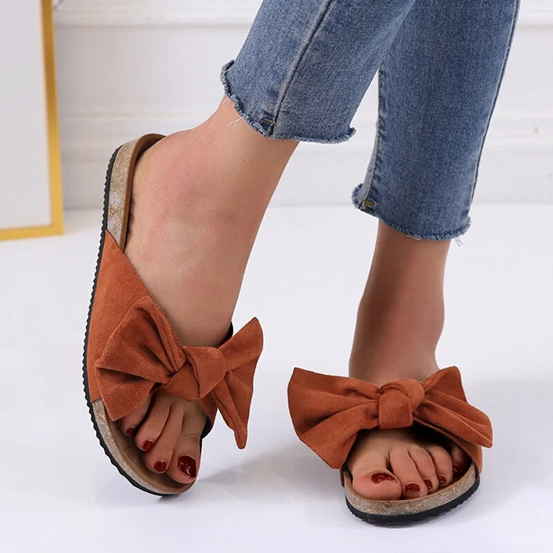 Women Sandals 2020 New Summer Shoes For Woman Flat Sandals Sweet Bowknot Summer Sandalias Mujer Casual Slippers Women Footwear