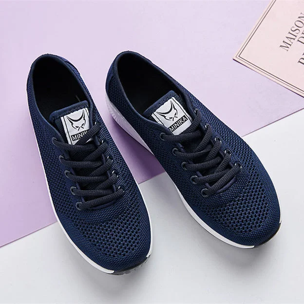 Women Solid Color Creeper Mesh Shoes