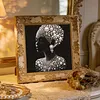 Pearl Headwrap Black Lady Special Shaped 5D DIY Partial Drill Diamond Art Kit 30x30cm Diamonds Dots Gem Art Kits for Adults Home Decor