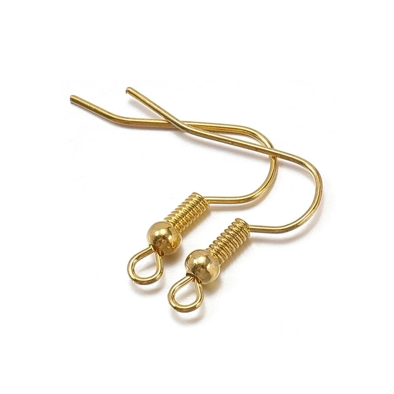 200 20 * 20mm Metal Solid Color Polished Hook Earring Findings