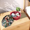 5D DIY Diamond Art Painting Wood Snack Storage Box with Lid (Christmas Candle)