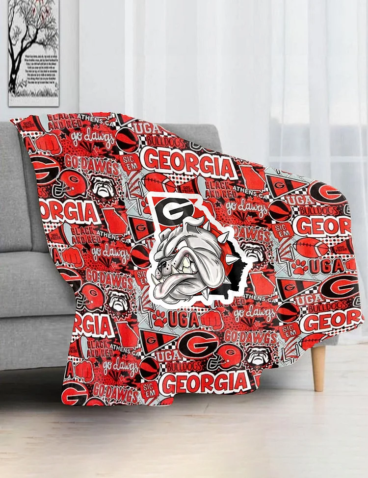 Georgia Bulldogs Football Blanket