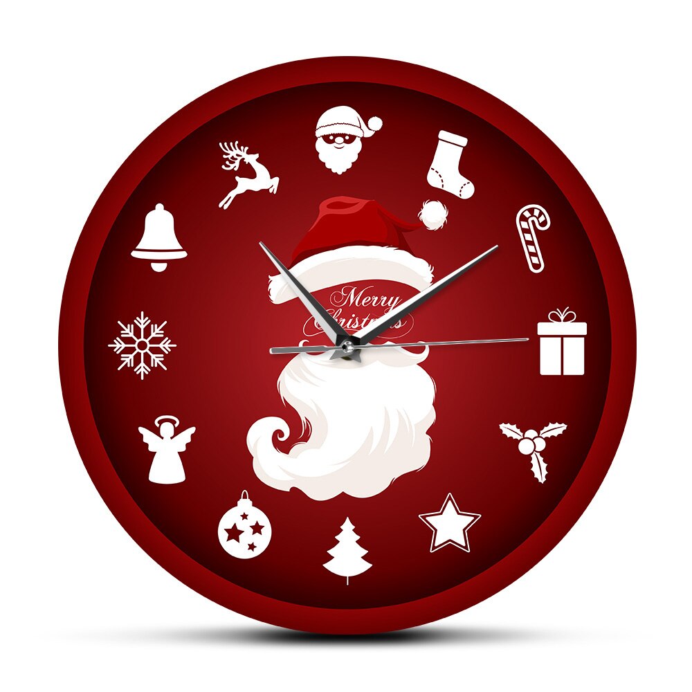 

Red Merry Christmas - Frameless Acrylic Wall Clock, 501 Original