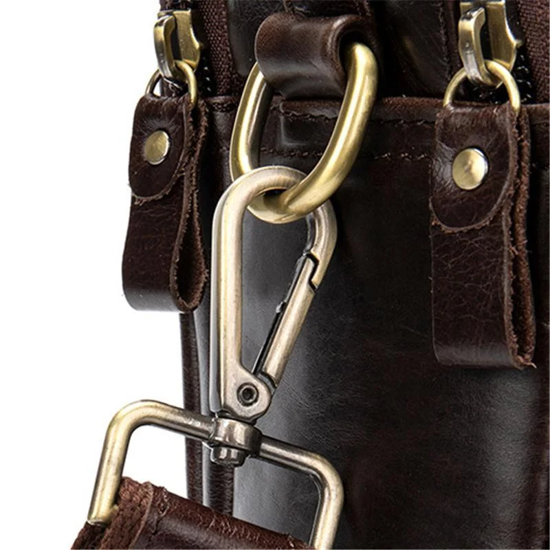 Men's Retro Casual Leather Business Handbag Crossbody Bag