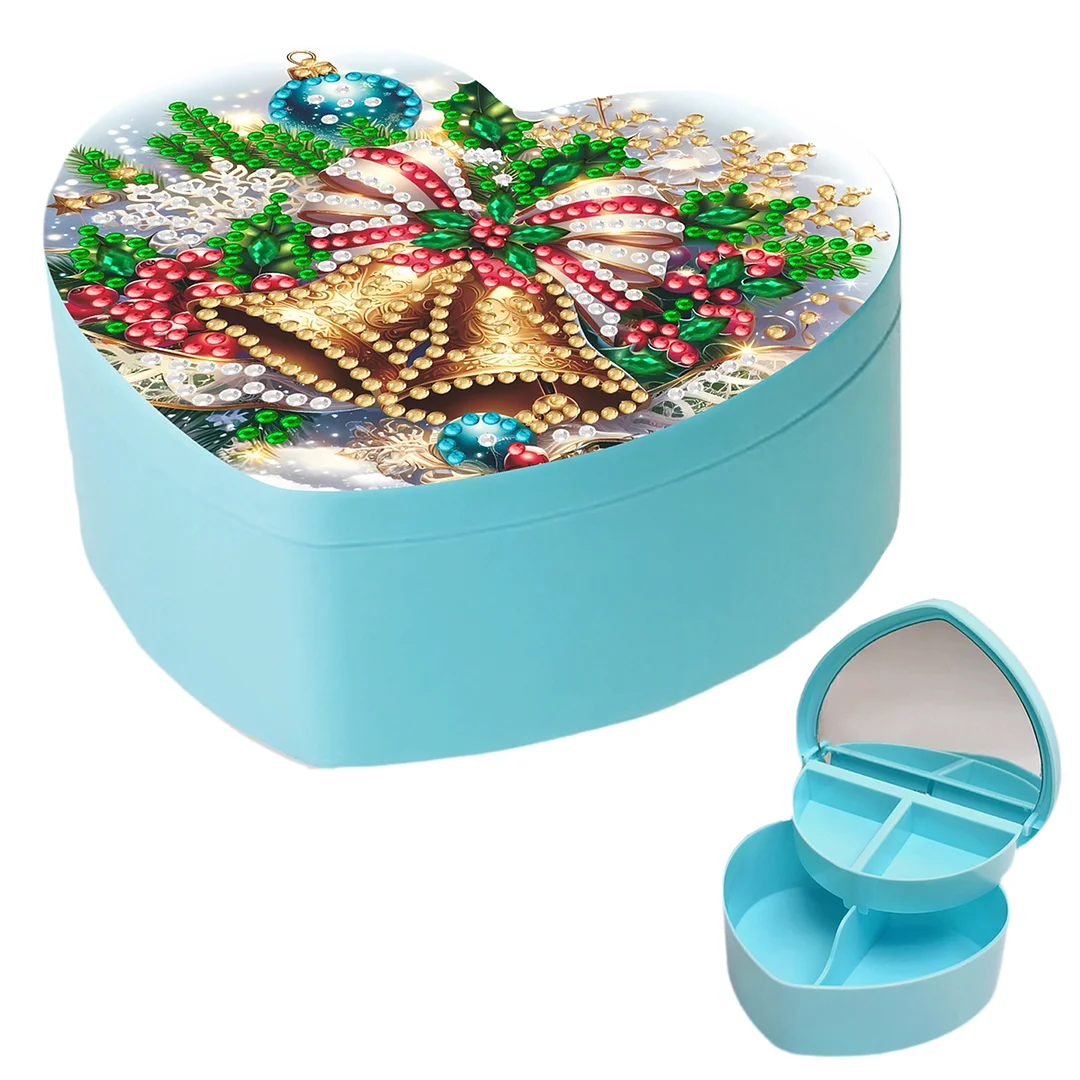 Bell DIY Diamond Painting Heart-Shaped Jewelry Box Decorative Storage Case