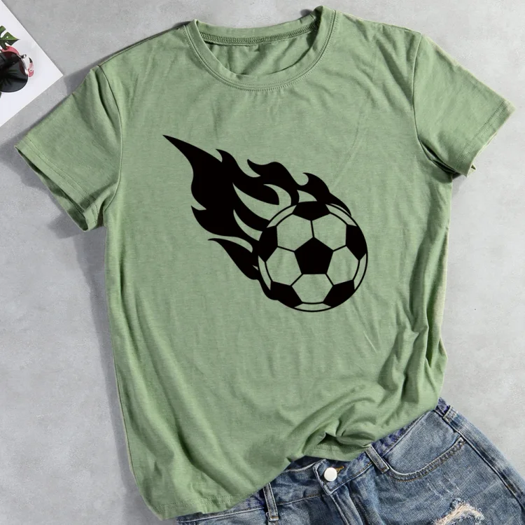 AL™ Soccer Flame T-shirt Tee-03299-Annaletters