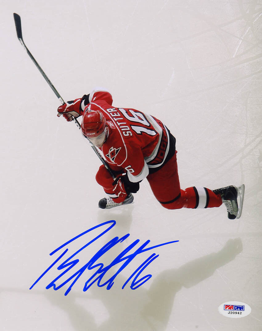 Brandon Sutter SIGNED 8x10 Photo Poster painting Carolina Hurricanes PSA/DNA AUTOGRAPHED