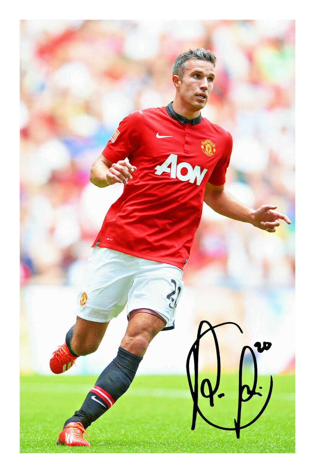 Robin Van Persie Signed A4 Autograph Photo Poster painting Print Manchester United Football FC