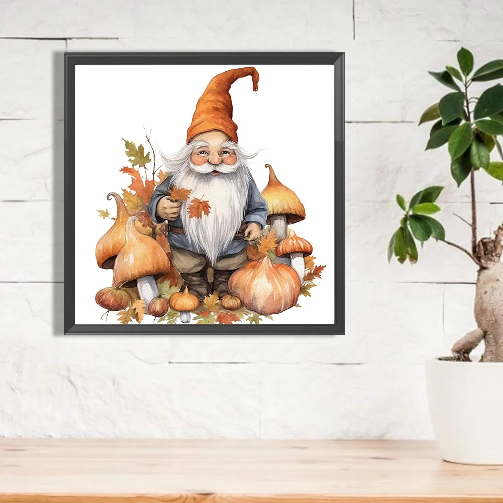 Diamond Painting - Full Round Drill - Autumn Mushroom Gnome(Canvas|40*40cm)