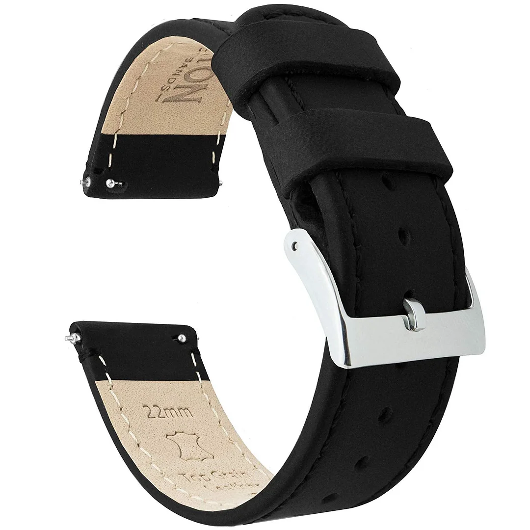 Watch Bands -Top Grain Leather - Leather Quick Release Watch Strap - Soft Leather Lining