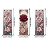 (US Local)3Pcs Special Shape Flowers 5D DIY Diamond Painting Bookmark for Book Lovers