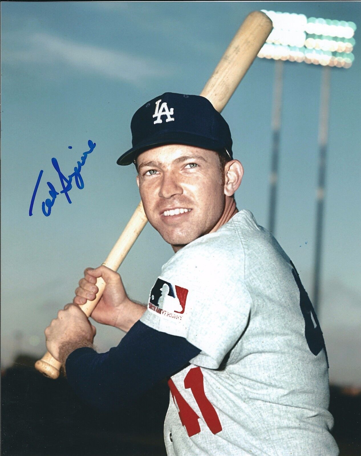 Signed 8x10 TED SIZEMORE Los Angeles Dodgers Autographed Photo Poster painting - COA