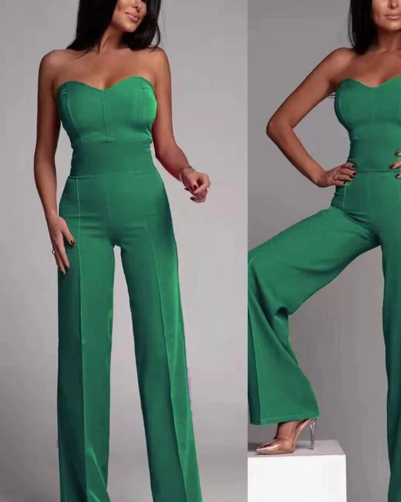 Fashion Style Strapless Jumpsuit