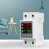 220V 40/63A Adjustable Over Under Voltage Protective Relay Din Rail Energy Meter