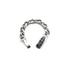 Chrome Hearts Silver Cross Link Cuban Bracelet