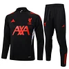 Joyfball 2025/2026 Liverpool Half-Pull Training Suit Black Jersey 1:1 Thai Quality 