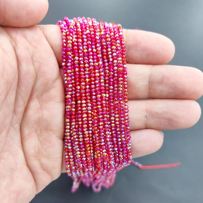 2 Pieces 2 Pieces Per Pack Artificial Crystal Glass Geometric Beads