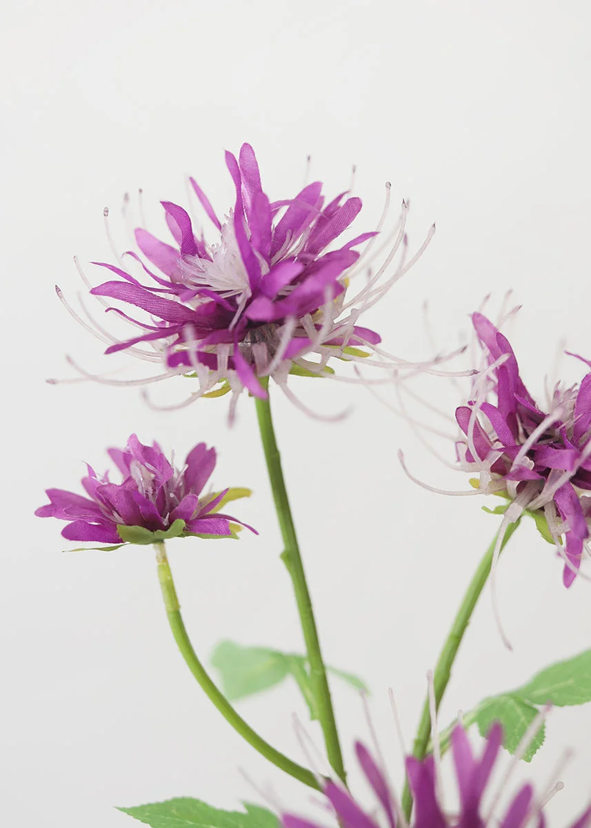 Purple Artificial Bee Balm Wildflowers - 27"