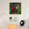 Glass Painting-Pterosaur-11CT Stamped Cross Stitch 40*40cm/15.75*15.75in tapestrymarket